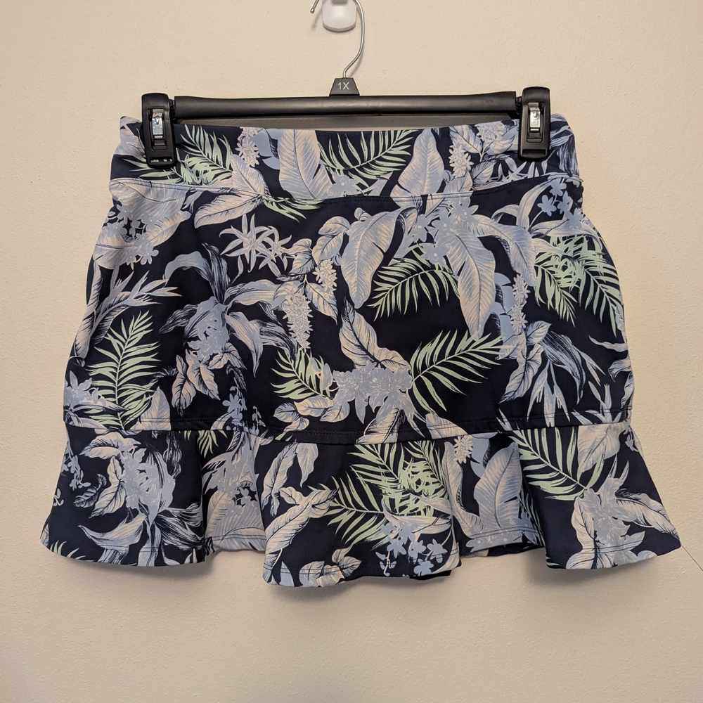 Tommy Bahama Golf Tropical Print Skirt in Navy and White Size Large